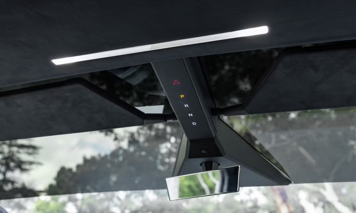 Tesla Cybertruck roof interior
